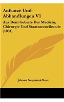 Aufsatze Und Abhandlungen V1