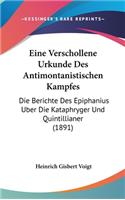 Eine Verschollene Urkunde Des Antimontanistischen Kampfes