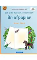 BROCKHAUSEN Bastelbuch Band 3 - Das große Buch zum Ausschneiden: Briefpapier: Ritter: Pferd(3 Ritter: Pferd)
