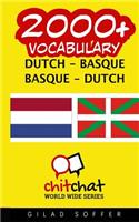 2000+ Dutch - Basque Basque - Dutch Vocabulary