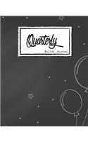 Bullet Journal: Dot Grid, Quarterly Guided, Star and Bubble in Dark Say, Composition Notebook, 8 X 10, 90 Page: Small Journal Notebook Diary for Adults and Kids