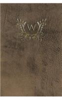 Monogram "w" Any Day Planner Journal: (23 Monogram Buffalo 365 Planner)