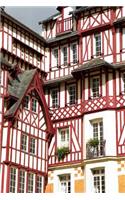 Red and White Timbered Houses in Normandy France Travel Journal