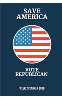Save America Vote Republican Weekly Planner 2020