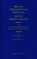 Novum Testamentum Graecum Editio Critica Maior, Part 2 Supplementary Material (Hardcover)