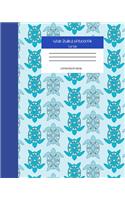 Wide Ruled Turtle Notebook Composition Book: Cute Workbook Journal for Kids & Ocean Lovers. 8" x 10" 120 Pages. Sea Turtle Decoration Pattern