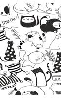 Doodle Kittens: Blank Lined Journal