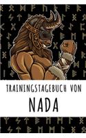 Trainingstagebuch von Nada: Personalisierter Tagesplaner für dein Fitness- und Krafttraining im Fitnessstudio oder Zuhause