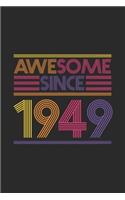 Awesome Since 1949: Graph Ruled Notebook - Journal for Birthday Gift Idea