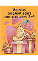 Animals coloring books for kids ages 2-4: Super Cute Kawaii Coloring Pages for Teens