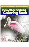 ROSEATE SPOONBILL Coloring book for Adults Relaxation Meditation Blessing