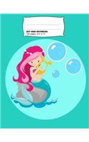 Cute Mermaid Dot Grid Notebook