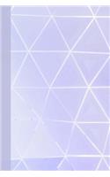 Aesthetic Geometric Journal: Artsy College Ruled Notebook - Purple Triangle, 6 x 9