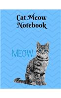 Cat Meow Notebook - Graph Paper, 4x4 Grid