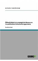 Öffentlichkeit als strategische Ressource im politischen Entscheidungsprozess