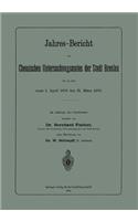 Jahres-Bericht des Chemischen Untersuchungsamtes der Stadt Breslau für die Zeit vom 1. April 1898 bis 31. März 1899