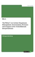 Weber von Gerhart Hauptmann. Hintergründe, Szenenanalyse, Personen und Gruppen sowie weiterführende Interpretationen