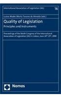 Quality of Legislation - Principles and Instruments
