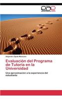 Evaluación del Programa de Tutoría en la Universidad