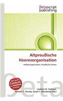 Altpreu Ische Heeresorganisation