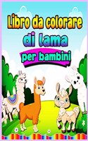 Llama libro da colorare per bambini 4-8 anni