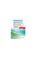 Statistical Definitions, Formulas And Tables: