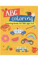 ABC coloring coloring book for kids age 4-8