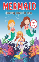 Mermaid Coloring Book for Kids Ages 4-8