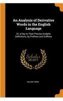 An Analysis of Derivative Words in the English Language