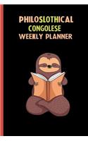 Philoslothical Congolese Weekly Planner: Habit Tracker, Build Healthy Routines, Achieve Goals and Live Your Best Life