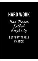 Hard work never killed anybody, but why take a chance