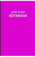Pink Lined Notebook: Lined, Soft cover, 5.5 x 8.5 inch, 130 pages