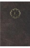 Monogram "k" Any Day Planner Journal