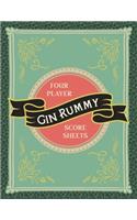 Gin Rummy Score Sheets: A book of scoresheets: Perfect for scorekeeping: Mint green retro style cover