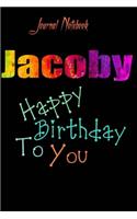 Jacoby: Happy Birthday To you Sheet 9x6 Inches 120 Pages with bleed - A Great Happybirthday Gift