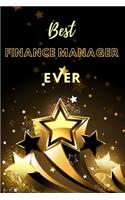 Best Finance Manager Ever: Lined Journal (Black and Gold Stars Design)
