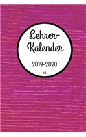 Lehrerkalender 2019 2020 A5: Schulplaner 2019 2020 für die Unterrichtsvorbereitung - Planer ideal als Lehrer Geschenk für Lehrerinnen und Lehrer