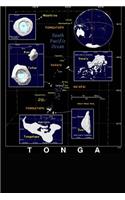 Modern Day Color Map of Tonga Journal: Take Notes, Write Down Memories in this 150 Page Lined Journal