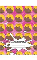 Honey Composition Book: College Ruled Notebook for School(11 Emoticons Food for Thought)