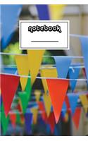 Notebook: Colorful Flags Notebook - Beautiful 100-Page College-Ruled Work Book to Write in - Stylish 6 X 9 Lined Journal (Cool Notebooks)