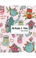 My Recipes & Notes Blank Cookbook: Recipes Cookbook(Blank Page Recipe Journal)100 Pages, Blank Cookbook, Large 8.5" x 11"inches (Blank Recipe Books)