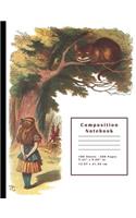 Alice in Wonderland & Cheshire Cat Composition Notebook
