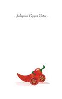 Jalapeno Pepper Notes: 6"x9" Unruled Blank Notebook - Watercolor Texture Healthy Vegetable Food Spice Illustration Cover. Matte Softcover And White Interior Papers.