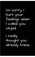 Sorry I Hurt Your Feelings
