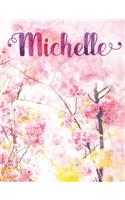 Michelle: Personalized Journal - A Pink Cherry Blossom Diary