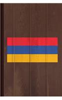 Armenia Flag Journal Notebook: Blank Lined Ruled for Writing 6x9 110 Pages