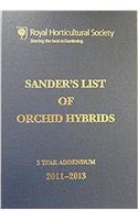 Sander's List of Orchid Hybrids 3 Years Addendum 2011-2013