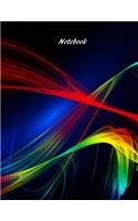 Notebook: Extra-Large Energy Wave Design Notebook/Journal with 200 Pages: Ruled, Letter Size (8.5 X 11) Composition Notebook