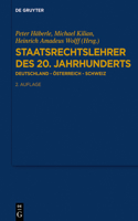 Staatsrechtslehrer Des 20. Jahrhunderts