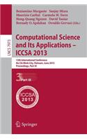 Computational Science and Its Applications -- ICCSA 2013